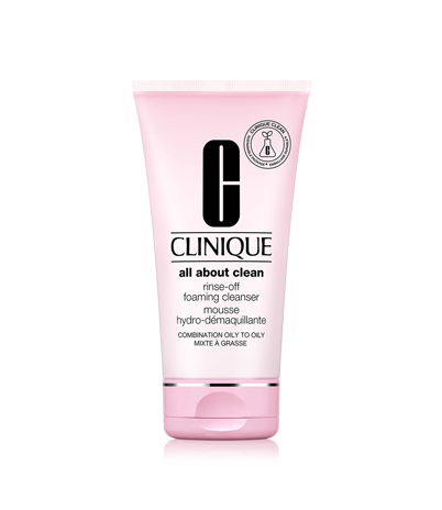 pink clinique face wash