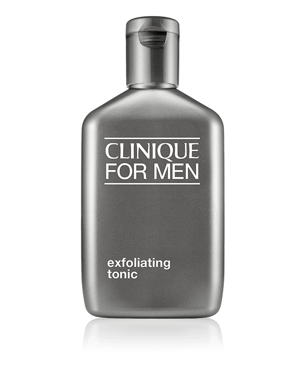 Clinique For Men Exfoliating Tonic, Daily exfoliator for normal to dry skins. De-flakes and smooths skin&#039;s surface to reveal clearer skin, prep for shave.