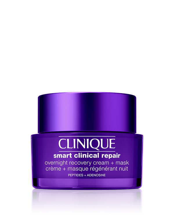 Smart Clinical Repair™ Overnight Recovery Cream + Mask, NEW Clinique Smart Clinical Repair™ Overnight Recovery Cream + Mask for face and neck is an overnight moisturizer that helps to visibly reduce skin sensitivity at night, while repairing the look of lines and wrinkles over time.