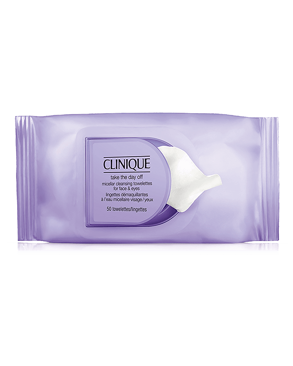 Take The Day Off Face And Eye Cleansing Towelettes, &lt;div&gt;Saturated with gentle micellar cleansing liquid, these ready-to-go towelettes remove face and eye makeup anywhere, any time—without irritation.&lt;/div&gt;